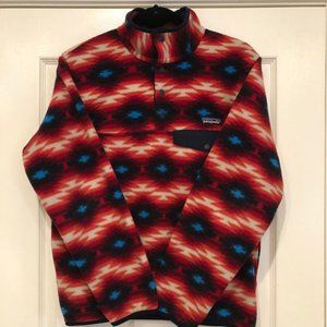 PATAGONIA FLEECE SNAP-T WOMENS SMALL WILD DESERT